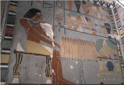 埃及发现一座4400年前古墓 古墓内有色彩鲜艳的壁画